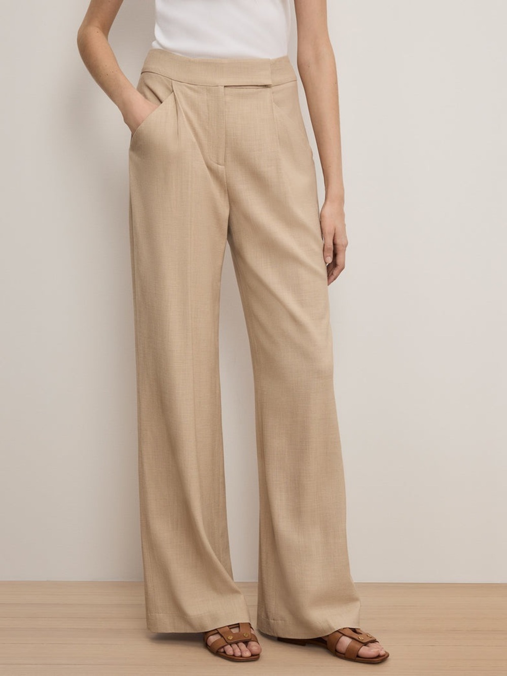Veronica Beard Marbeau High Rise Wide-Leg Trouser Pant Size